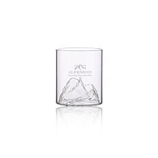 Whiskyglas «Alpenrock», 8x9 cm, mit 3D-Bergmotiv aus Borosilikatglas