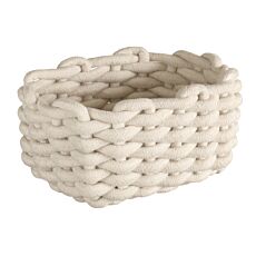 Kleine Wolke Aufbewahrungskorb «Fellone», kompakt, mit Strickstruktur beige