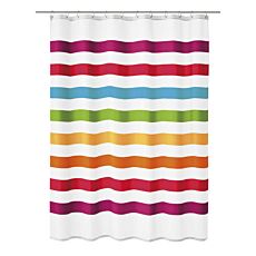 Kleine Wolke Duschvorhang «Select», bunt gestreift, 180 x 200 cm