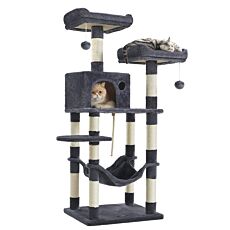 FEANDREA Katzenbaum, mehrstufiger Kratz- und Kletterbaum, grau