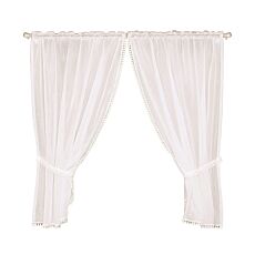 Vitrage-Vorhang mit Borte, 2er Set