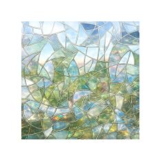 Statische Fensterfolie «Rubin», halbtransparenter Sichtschutz, wiederverwendbar