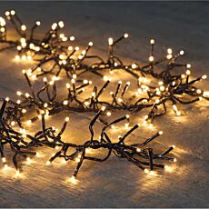Guirlande lumineuse à LED en grappe, blanc chaud, rechargeable par USB