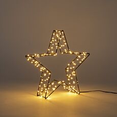 LED-Dekostern, 26 × 6 cm, schwarz
