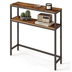 VASAGLE Konsoletisch, 2 Ablagen – braun