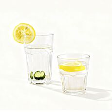 Trinkglas-Set, 12-teilig, 6x 420 ml und 6x 240 ml, klares Glas