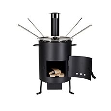 Service à fondue et barbecue «Gusto», 10 pièces, avec une casserole en acier inoxydable de 5 litres