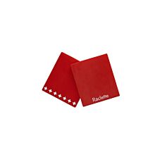 Sous-verres à raclette «Square», lot de 2, en silicone antidérapant