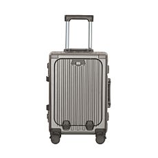 Handgepäckkoffer London, 55 cm, mit Laptoptasche, USB-Anschluss und TSA-Schlössern – grau