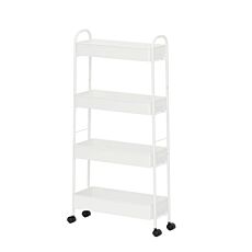 Faltbarer Rollwagen, 4 Tablare, 4 Rollen, 45 × 18,5 × 91 cm