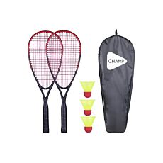 CHAMP Speed-Badminton-Set, 2 Schläger, mit Tragetasche