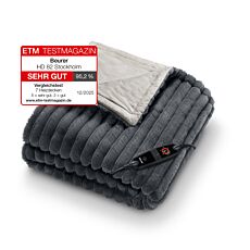 Couverture chauffante Beurer «HD 82 Stockholm», 6 niveaux de température, velours de polyester