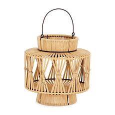 Lanterne solaire «Nikhita», lumière d'ambiance pour l'intérieur et l'extérieur – brun clair
