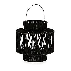 Lanterne solaire «Nikhita», lumière d'ambiance pour l'intérieur et l'extérieur – noir