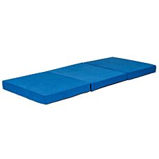 Matelas pliable en mousse, format compact avec sac de transport – bleu
