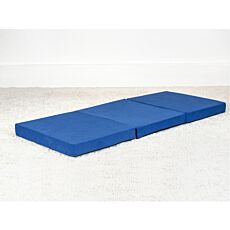 Matelas pliable en mousse, format compact avec sac de transport bleu