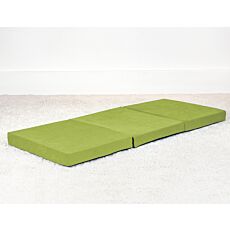 Matelas pliable en mousse, format compact avec sac de transport vert clair