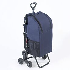 Chariot à commissions avec siège, fonction sac à dos & monte-escaliers