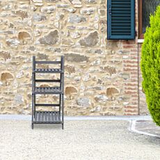 Étagère pour pots de plantes en épicéa anthracite