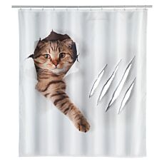 Lustiger Duschvorhang Katze, wasserabweisend