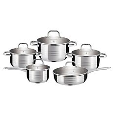 Pfannen-Set «Palermo», 10-teilig, aus Edelstahl, induktionsgeeignet