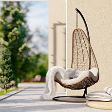 Hängesessel «Jaipur», mit Polyrattan-Korb