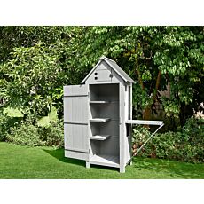 Gerätehaus aus Fichtenholz, mit Klapptisch, 179 x 64 x 46 cm