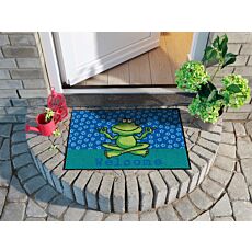 Türmatte Yoga Frosch, 50 x 75 cm, rutschfest & waschbar