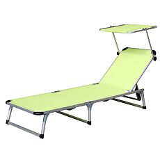 Chaise longue Lyon avec pare-soleil