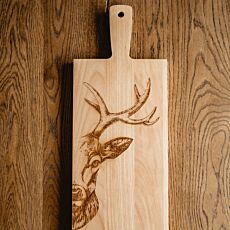 Holzbrett «Zoom Hirschmotiv»