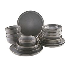 Geschirr-Set «Pruna», 16-teilig – blau-grau
