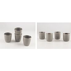 Tasses à café «Pruna», lot de 4 gris-brun