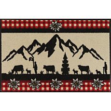 Türvorlage «Bergland Edelweiss», 50x75 cm – beige