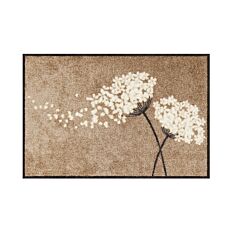 Türvorlage «Wishful Blossom», Pusteblumen-Design, rutschfest, für Innen und Aussen beige