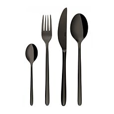 Ménagère Sola «Sira», 16 pièces, champagne ou noir mat, dans un coffret cadeau