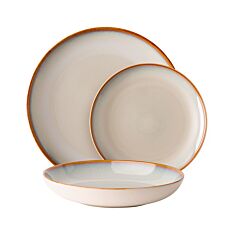 Lunasol Service d'assiettes, 12 pièces, faïence