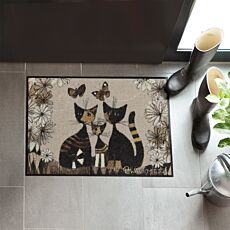 Paillasson Rosina Wachtmeister «Gatti con Fiori»