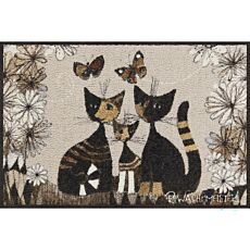 Paillasson Rosina Wachtmeister «Gatti con Fiori» – 50x75 cm