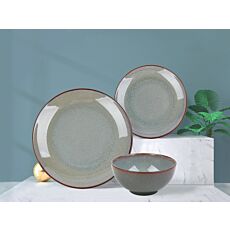 Keramik Geschirr-Set «Grado», 18-teilig, für 6 Personen grau-braun