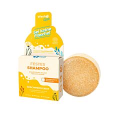 Washo Care festes Shampoo «Geschmeidigkeit», mit Sheabutter & Mandel, 70 g