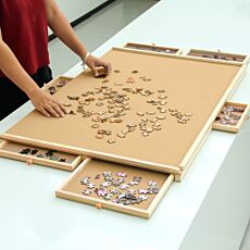 Puzzle-Tisch, mit 6 Schubladen und magnetischen Randleisten, für bis zu 1500 Teile