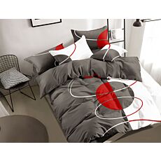 Fourre de duvet «Tania» 200 x 210 cm + 2 taies d'oreiller 65 x 65 cm, violet rouge
