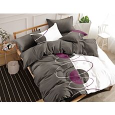 Fourre de duvet «Tania» 200 x 210 cm + 2 taies d'oreiller 65 x 65 cm, violet violet