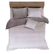Parure de lit bicolore avec dégradé doux gris
