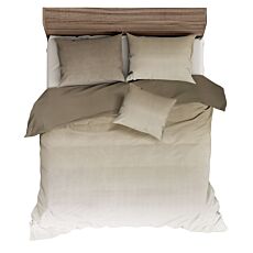 Parure de lit bicolore avec dégradé doux brun