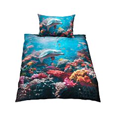 Parure de lit : Magie de l’océan avec dauphin