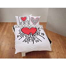 Satin-Garnitur Love von Keith Haring
