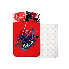 Linge de lit avec Spiderman et inscription stylée