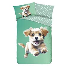 Parure de lit avec chien mignon