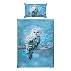 Parure de lit ornée d'un motif hibou très détaillé